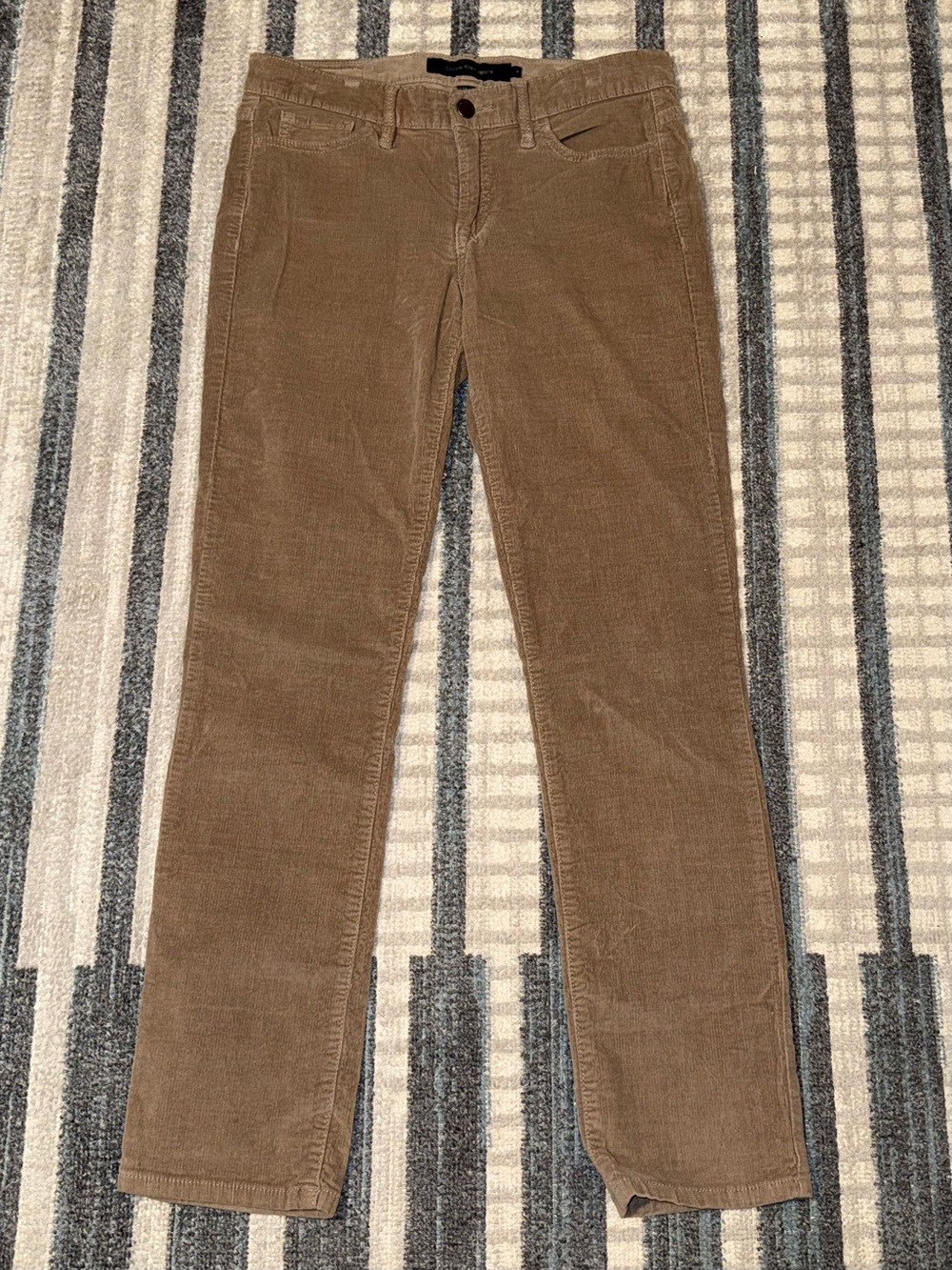Calvin Klein Women's Corduroy Slim Straight Jeans in Brown Size 4 Fall Jeans